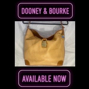 DOONEY & BOURKE Saffiano leather zip purse in tan/brown